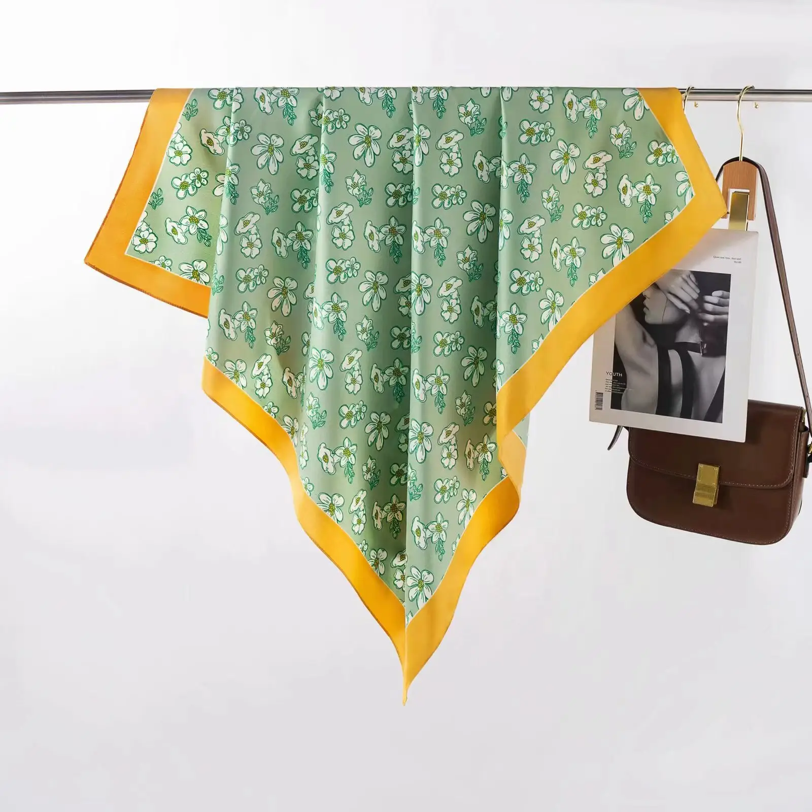 New European Printed Silk Scarf 90cm Large - Image 22