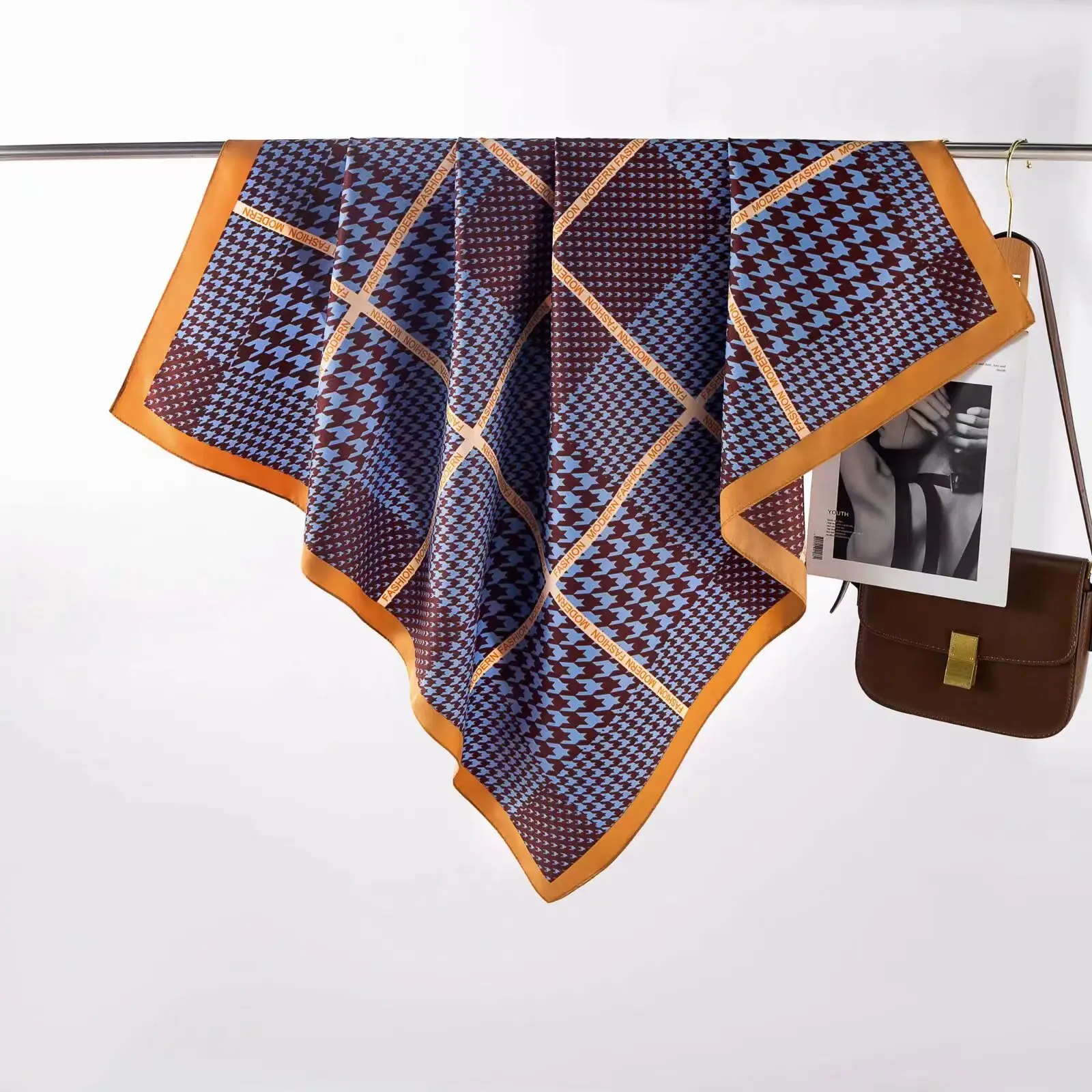New European Printed Silk Scarf 90cm Large - Image 26
