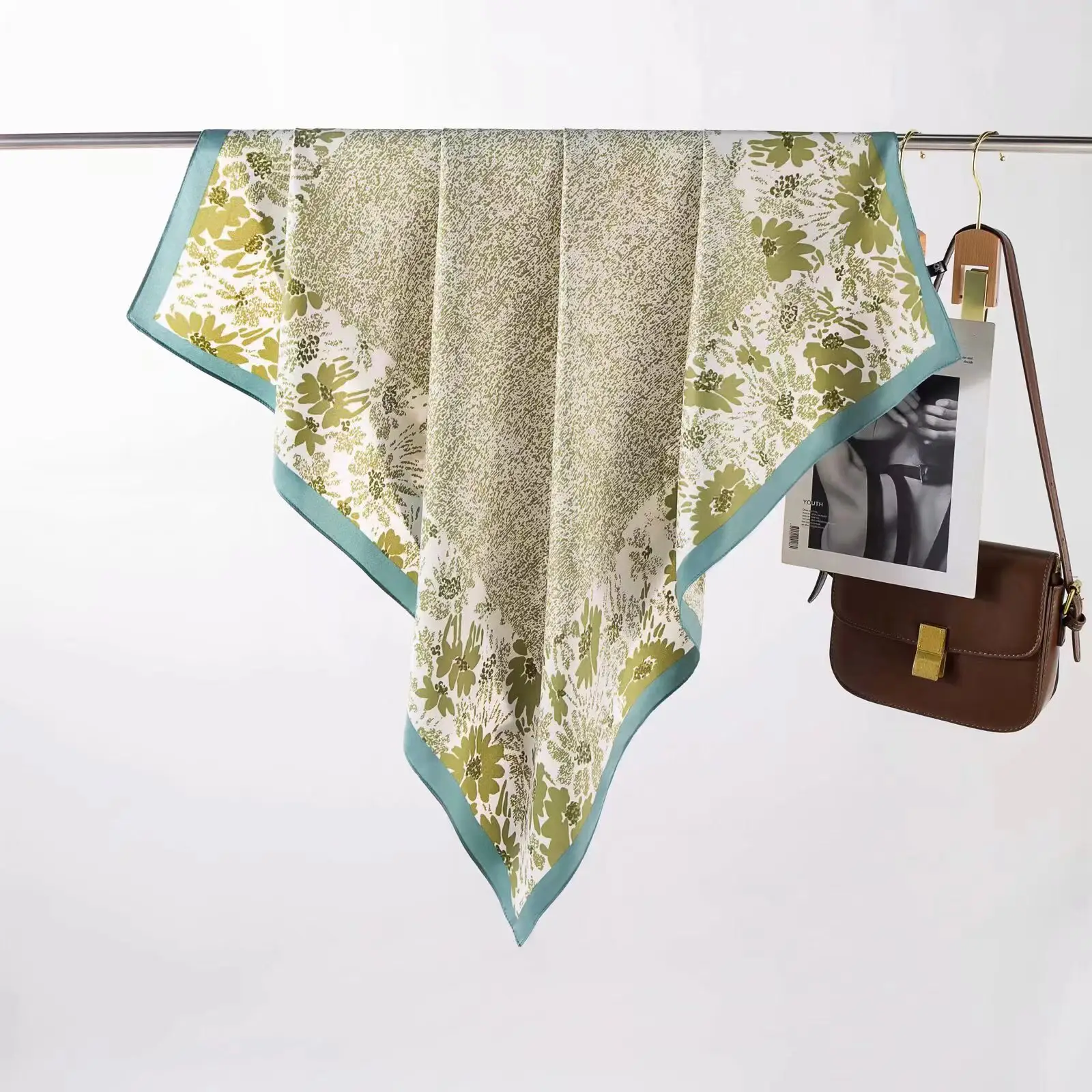 New European Printed Silk Scarf 90cm Large - Image 9