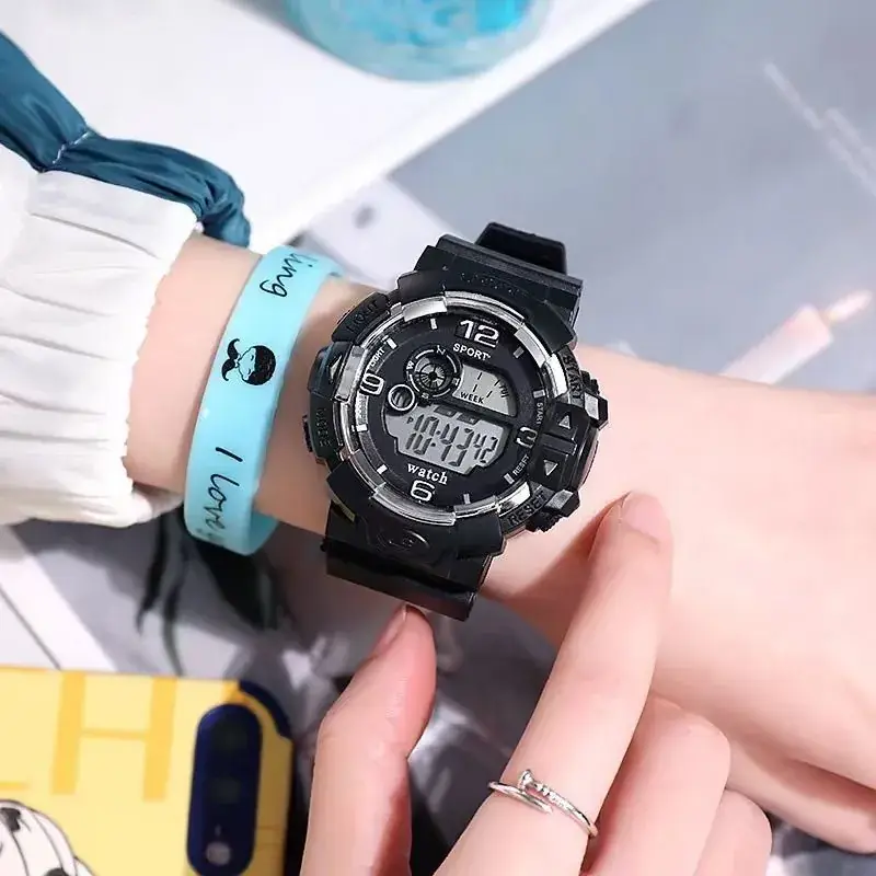 Pink Digital Watch for Girls Boys Sports Wear