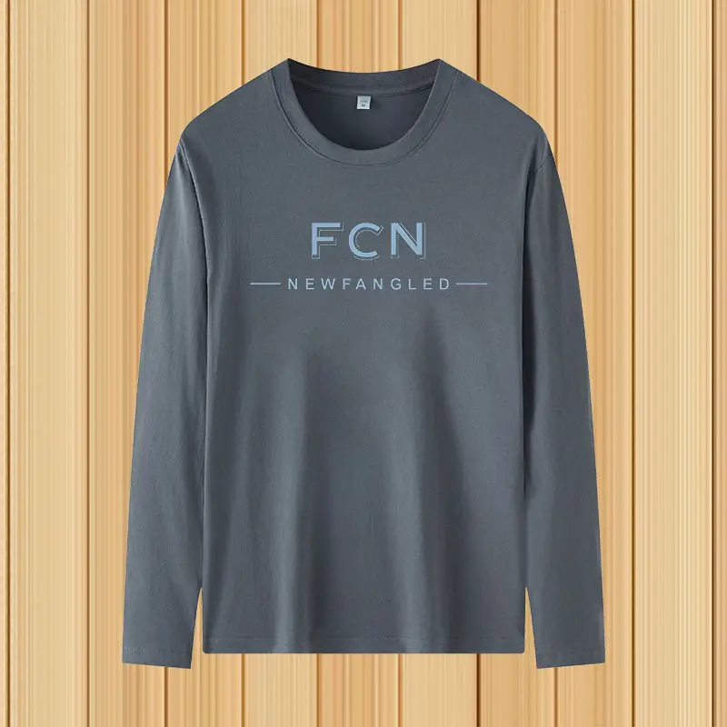 FCN Long Sleeve Crewneck T-Shirt Grey 3Pcs - Image 5