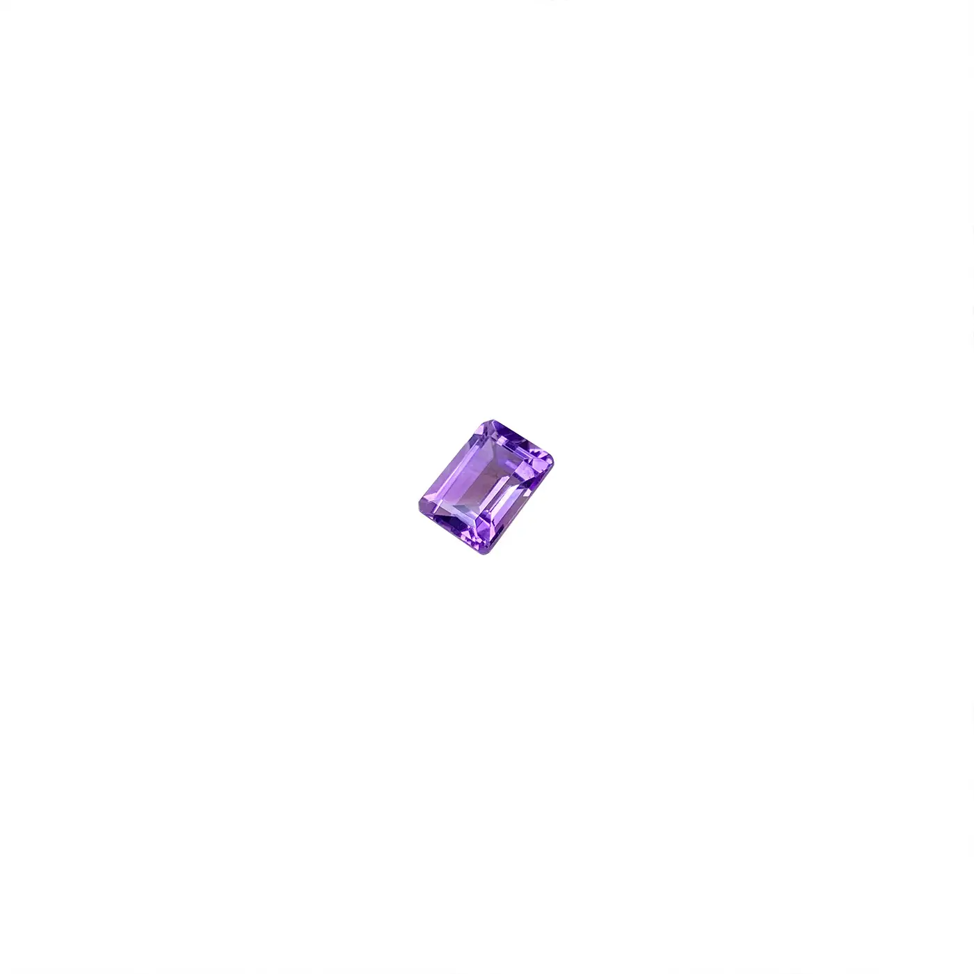 Natural Amethyst Ring Surface Small Octagonal Chamfered Stones - Image 5