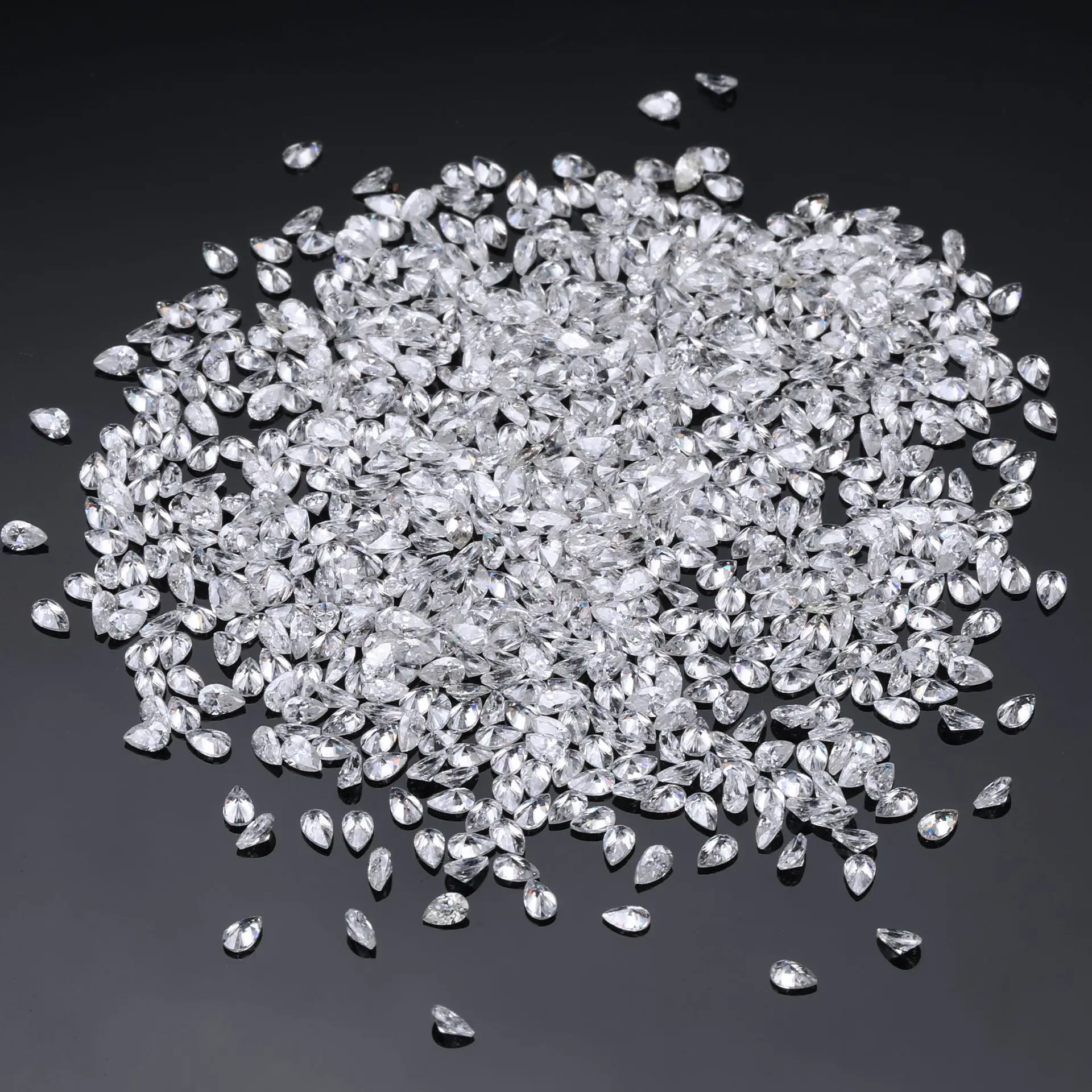 Moissanite Bare Stone Water Drop Cut 0.1-3 Carat - Image 2
