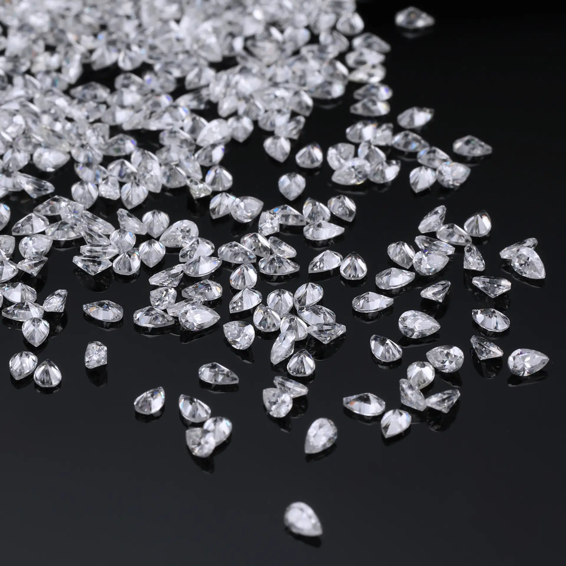 Moissanite Bare Stone Water Drop Cut 0.1-3 Carat - Image 3