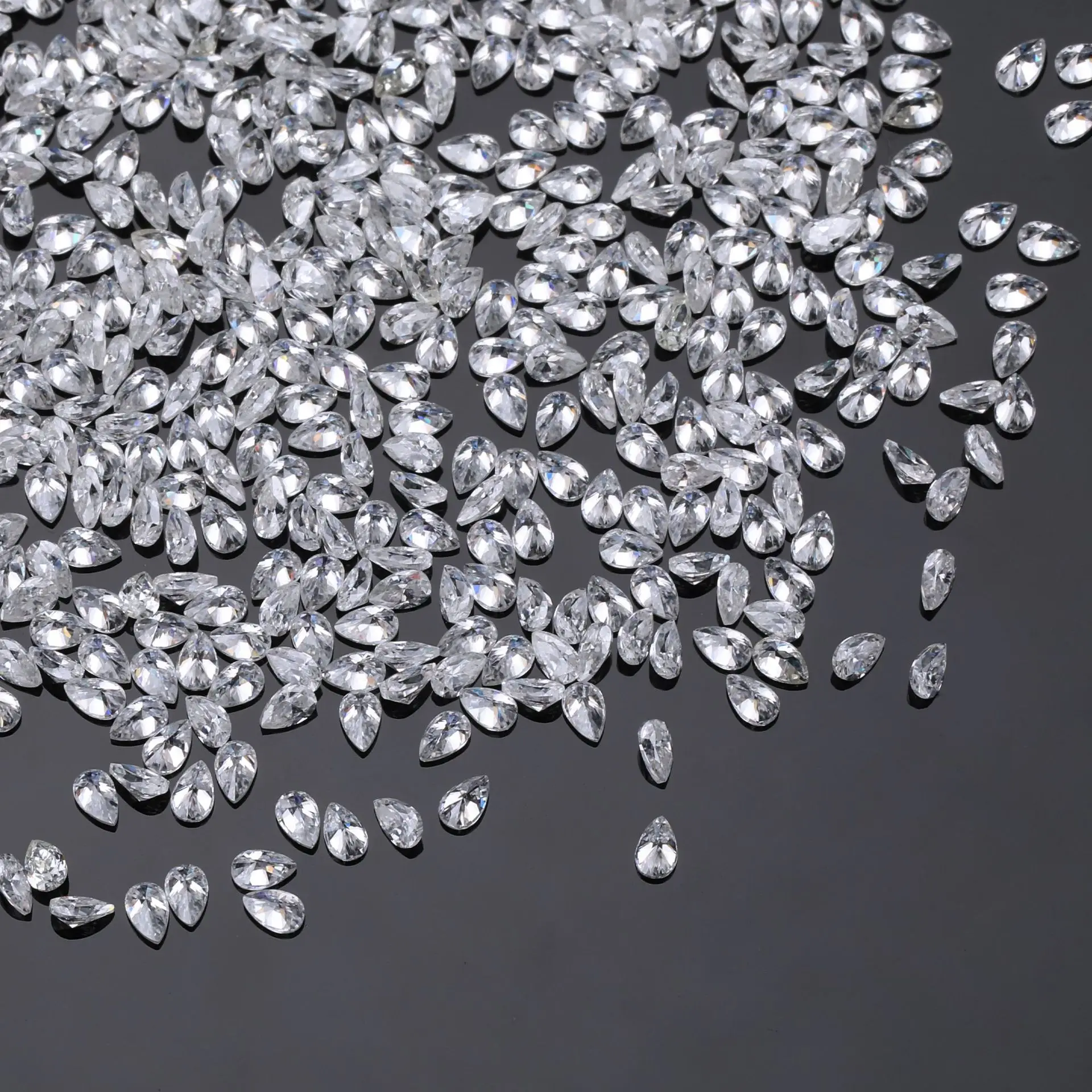 Moissanite Bare Stone Water Drop Cut 0.1-3 Carat - Image 4