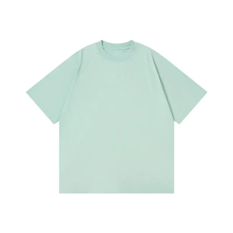 Men Ice Cotton T-Shirt Light Mint Loose Summer - Image 4