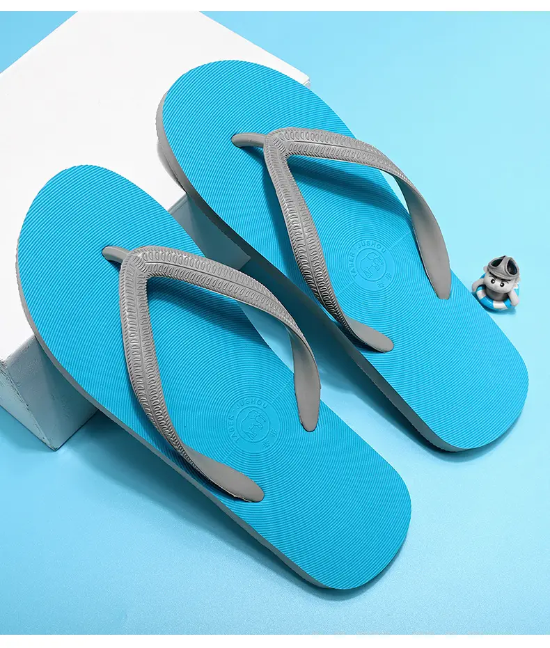 Men Blue Strap Casual Flip Flops Cross-border Plus Size — feature 10