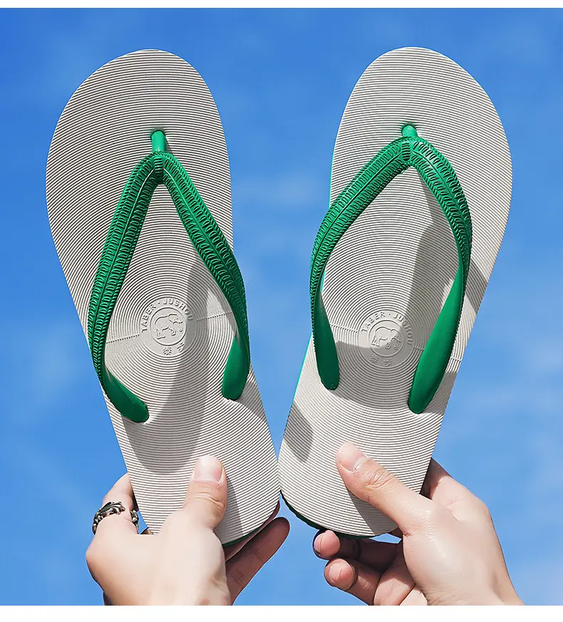 Men Blue Strap Casual Flip Flops Cross-border Plus Size — feature 13