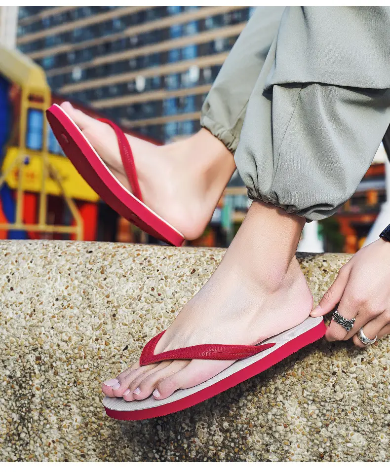 Men Blue Strap Casual Flip Flops Cross-border Plus Size — feature 15