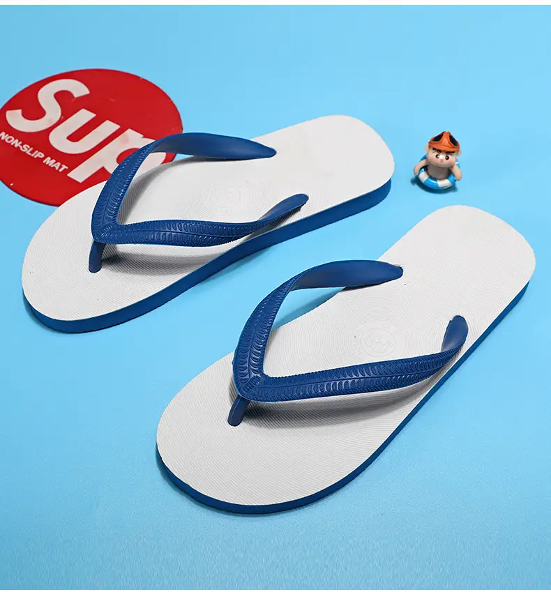 Men Blue Strap Casual Flip Flops Cross-border Plus Size — feature 21