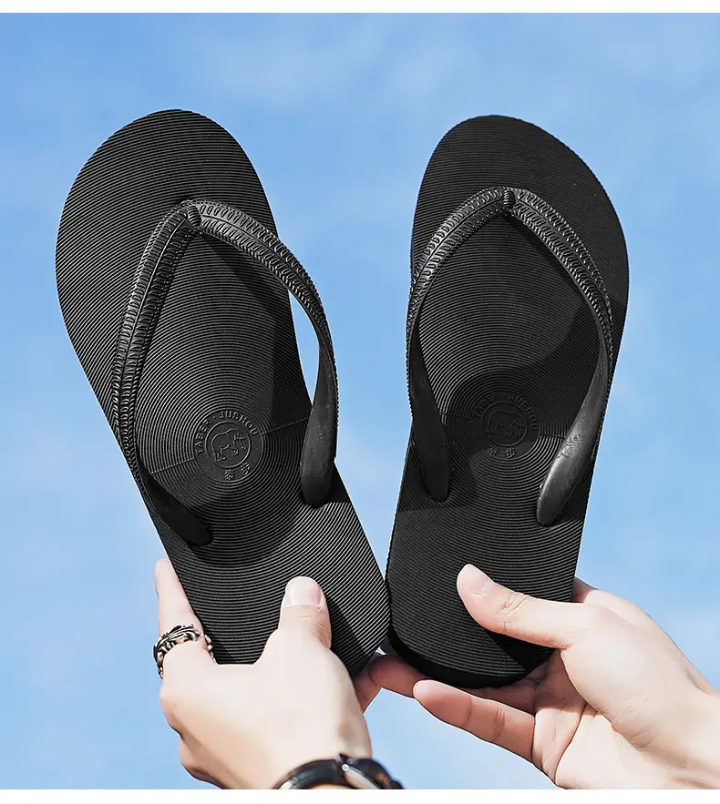Men Blue Strap Casual Flip Flops Cross-border Plus Size — feature 8