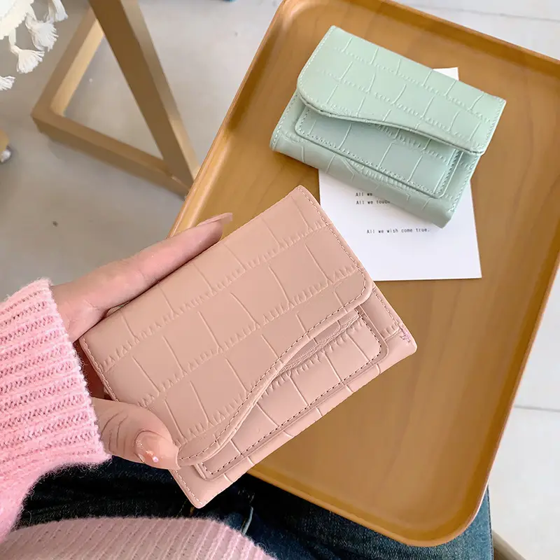 Ins Korean Style Women's Wallet Short Fashionable Multi-color Multi-card Card Bag Zipper Coin Purse Foreign Trade Multifunctional