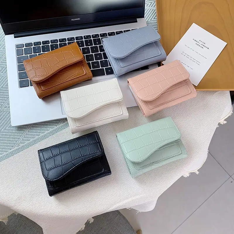 Ins Korean Style Women's Wallet Short Fashionable Multi-color Multi-card Card Bag Zipper Coin Purse Foreign Trade Multifunctional