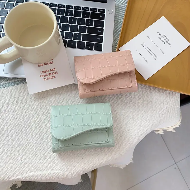 Ins Korean Style Women's Wallet Short Fashionable Multi-color Multi-card Card Bag Zipper Coin Purse Foreign Trade Multifunctional