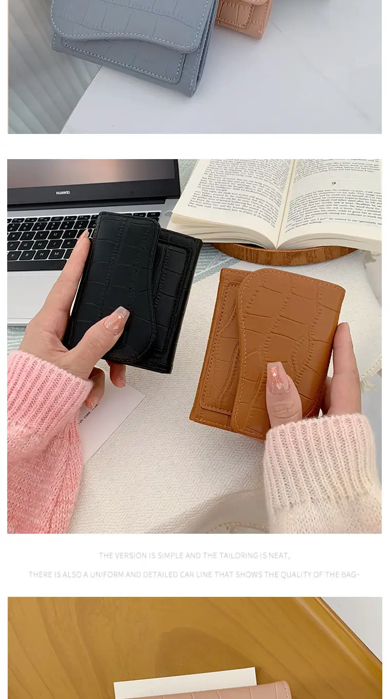 Ins Korean Style Women's Wallet Short Fashionable Multi-color Multi-card Card Bag Zipper Coin Purse Foreign Trade Multifunctional — feature 12