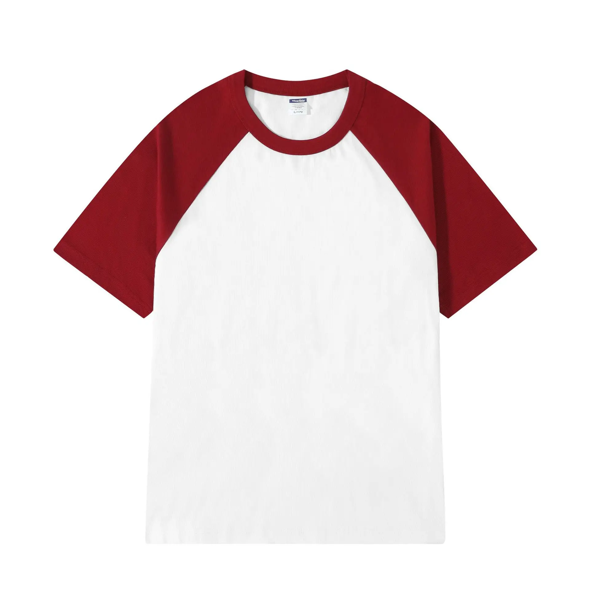 200g Cotton Raglan T-Shirt Red White Kids Women