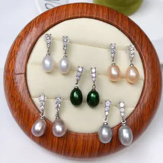 Freshwater Pearl Earrings Niche Design Silver - Image 8