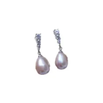 Freshwater Pearl Earrings Niche Design Silver - Image 10