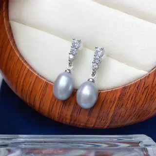 Freshwater Pearl Earrings Niche Design Silver — feature 6