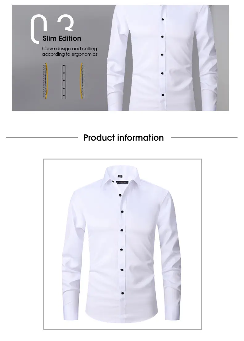 Men's Blue Slim Fit Long Sleeve Shirt — feature 4