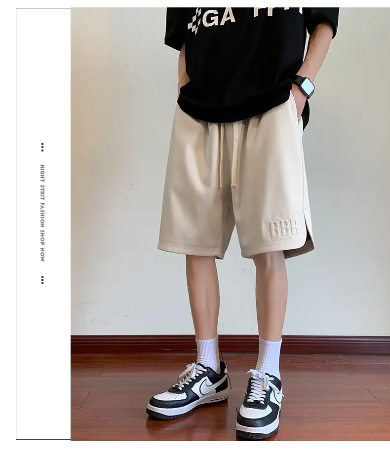 Men's Black Red Trim Ice Silk Shorts Large — feature 20