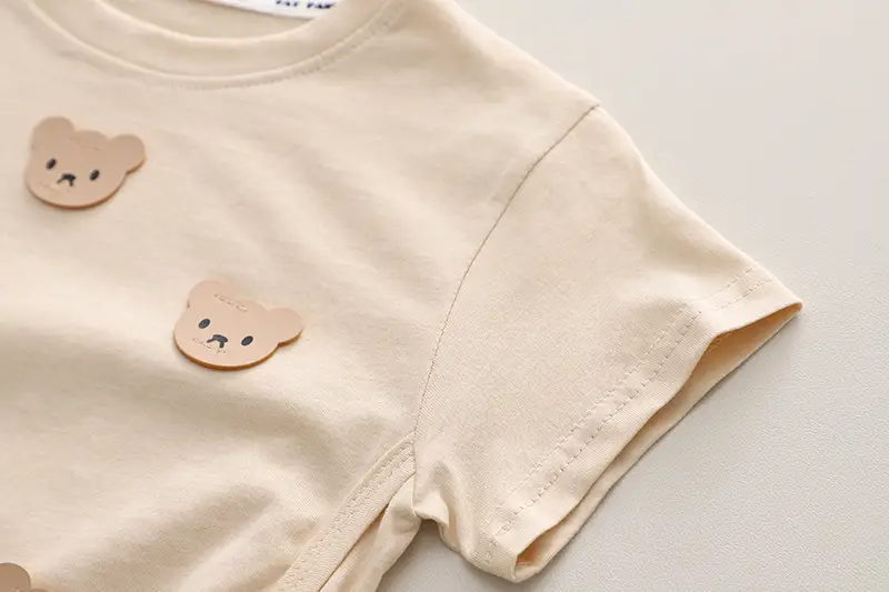 Baby Boy Bear Embroidered 2Pc Summer Suit — feature 6