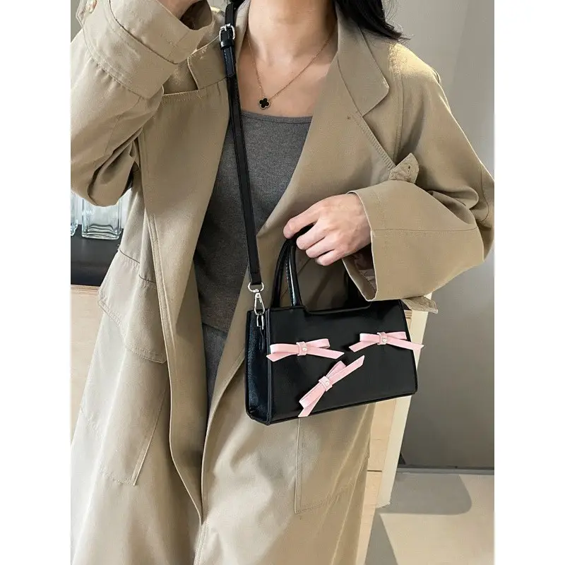 Pink Bow Shoulder Bag for Women 2024 - Image 7