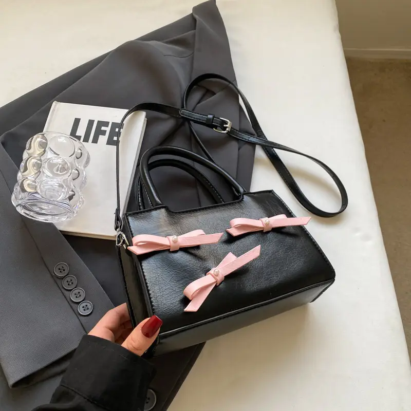 Pink Bow Shoulder Bag for Women 2024 - Image 2