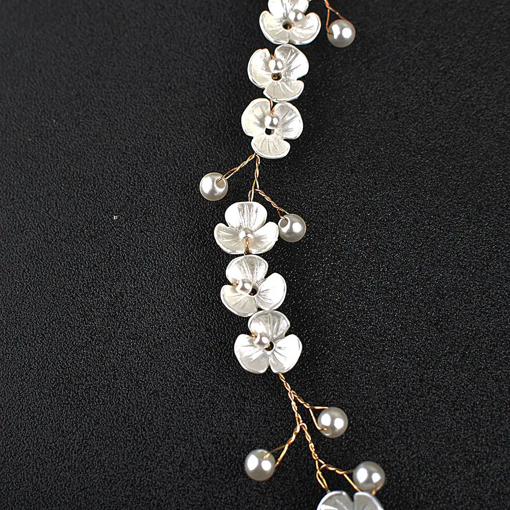 Pearl Three-Petal Flower Bridal Hair Accessories