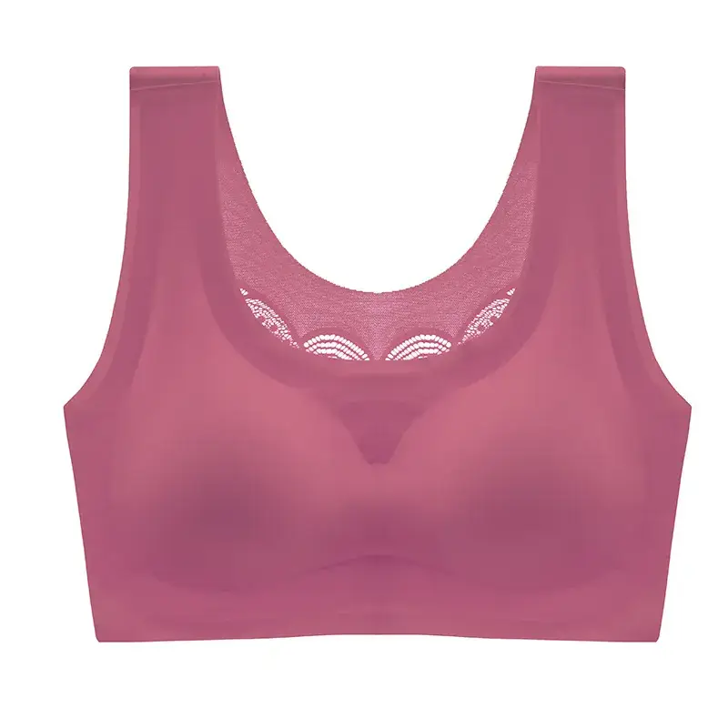 Blue Push Up Seamless Bra for Plus Size - Image 6