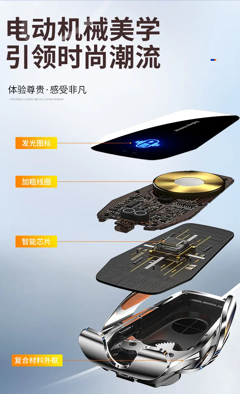 M9 Smart Induction Wireless Charger Car Mobile Phone Holder 2024 — feature 4