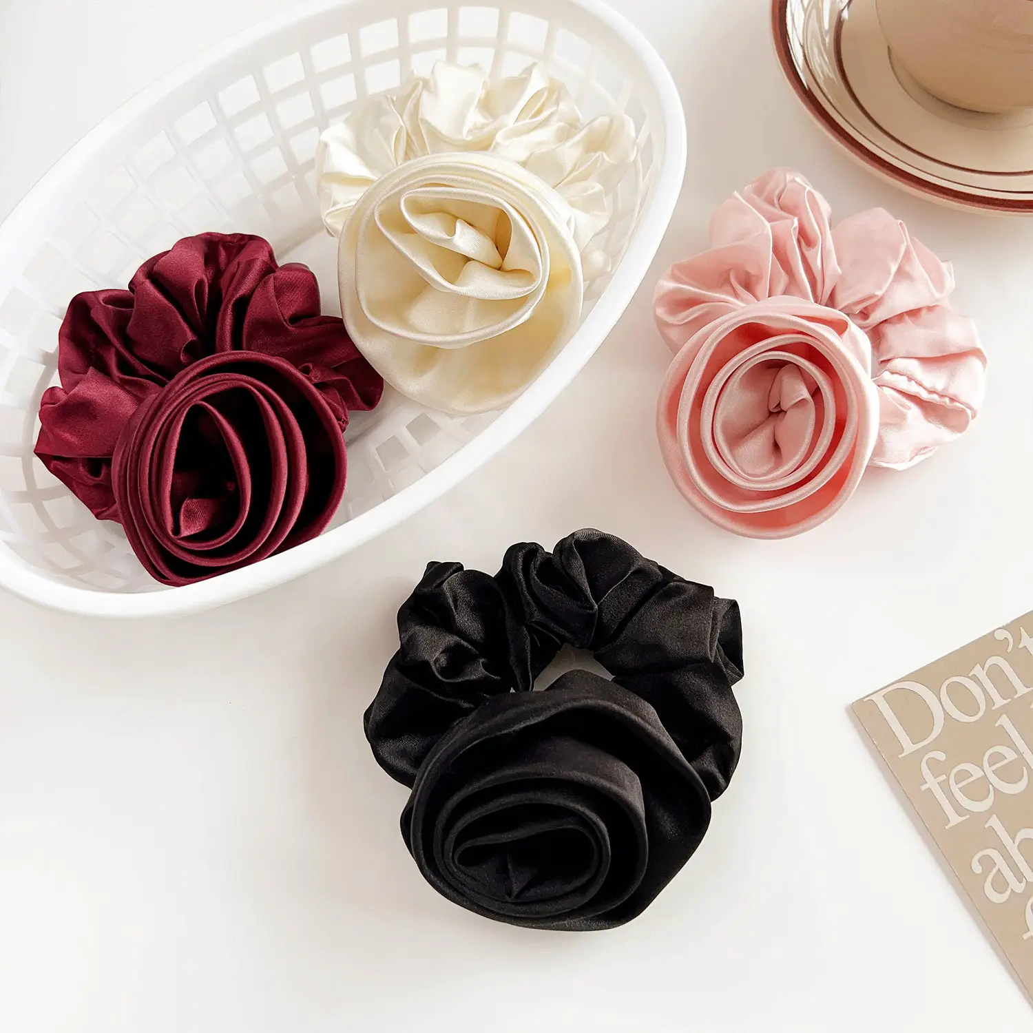 2025 Spring New Rose Satin Hair Tie for Women — feature 6