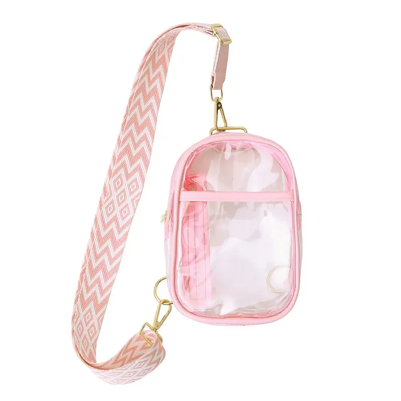 Transparent PVC Shoulder Messenger Bag for Men Women