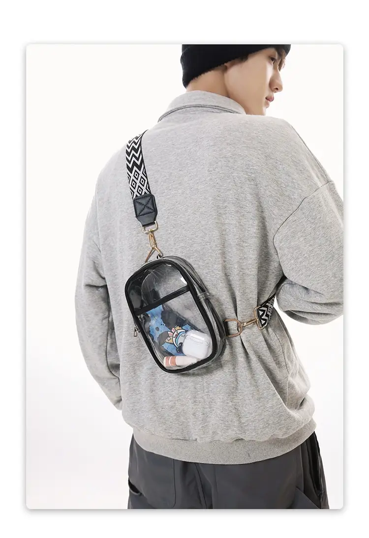 Transparent PVC Shoulder Messenger Bag for Men Women — feature 11