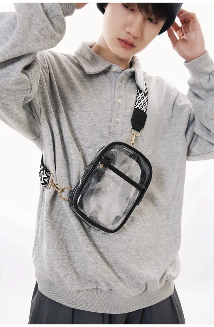 Transparent PVC Shoulder Messenger Bag for Men Women — feature 13