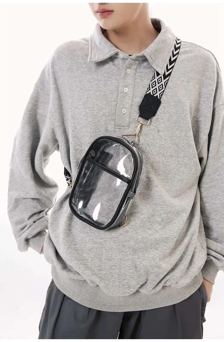 Transparent PVC Shoulder Messenger Bag for Men Women — feature 14