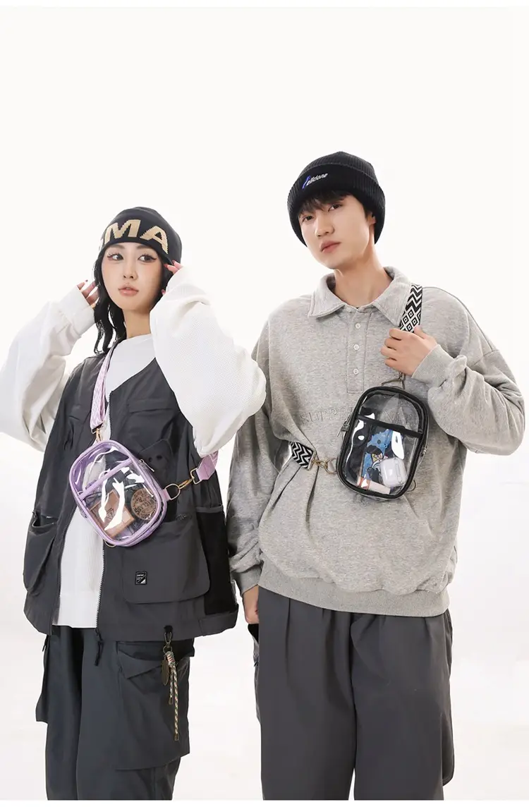 Transparent PVC Shoulder Messenger Bag for Men Women — feature 17