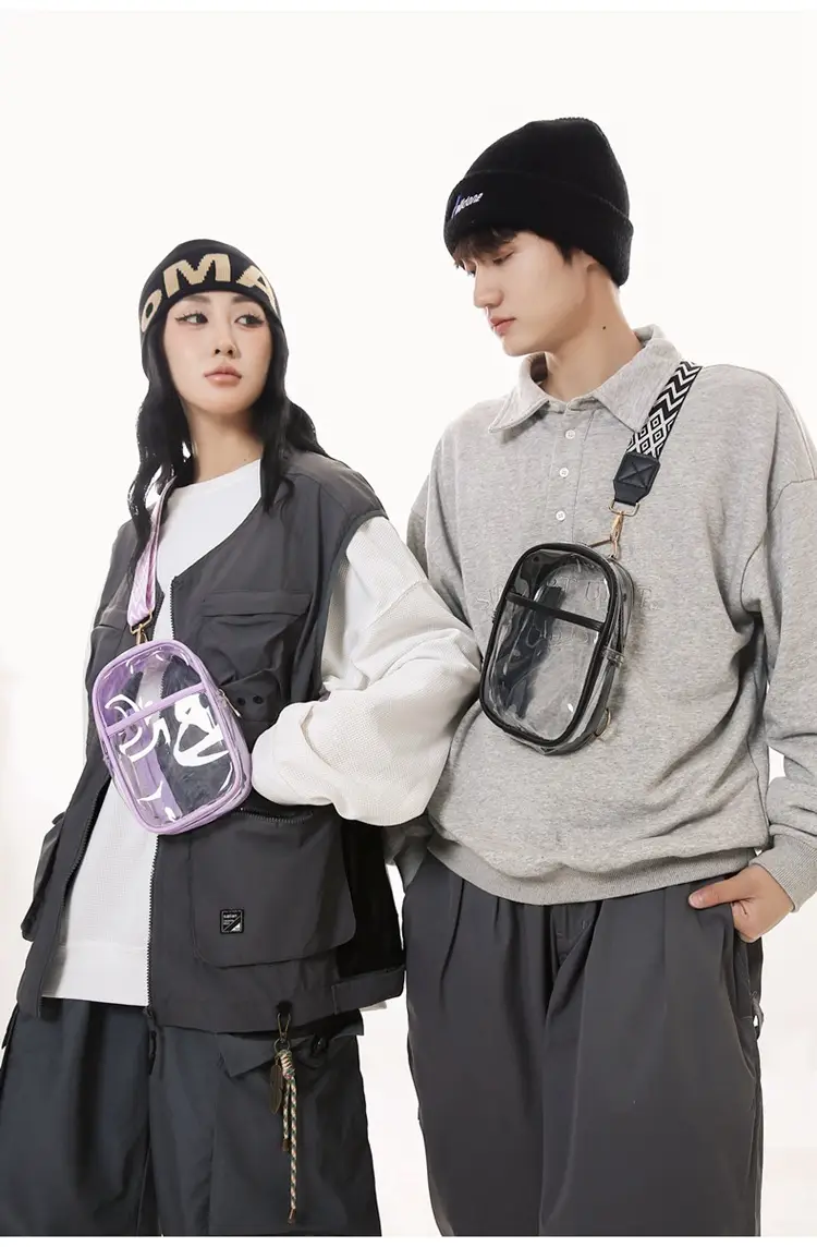 Transparent PVC Shoulder Messenger Bag for Men Women — feature 18