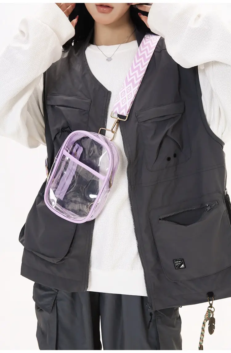Transparent PVC Shoulder Messenger Bag for Men Women — feature 21