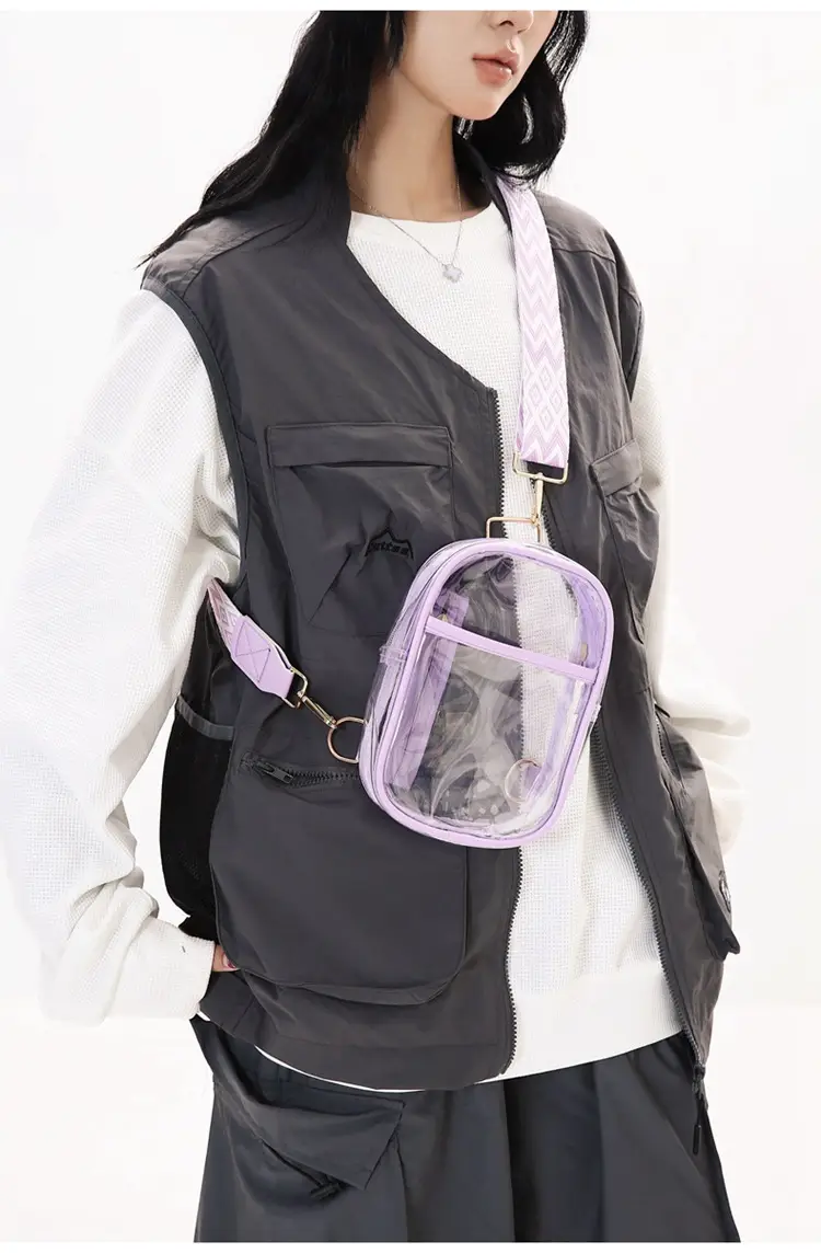 Transparent PVC Shoulder Messenger Bag for Men Women — feature 23
