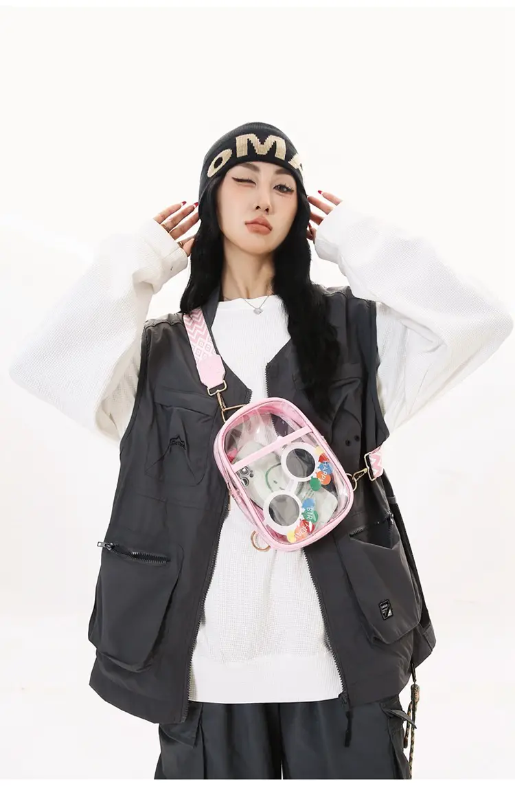 Transparent PVC Shoulder Messenger Bag for Men Women — feature 26