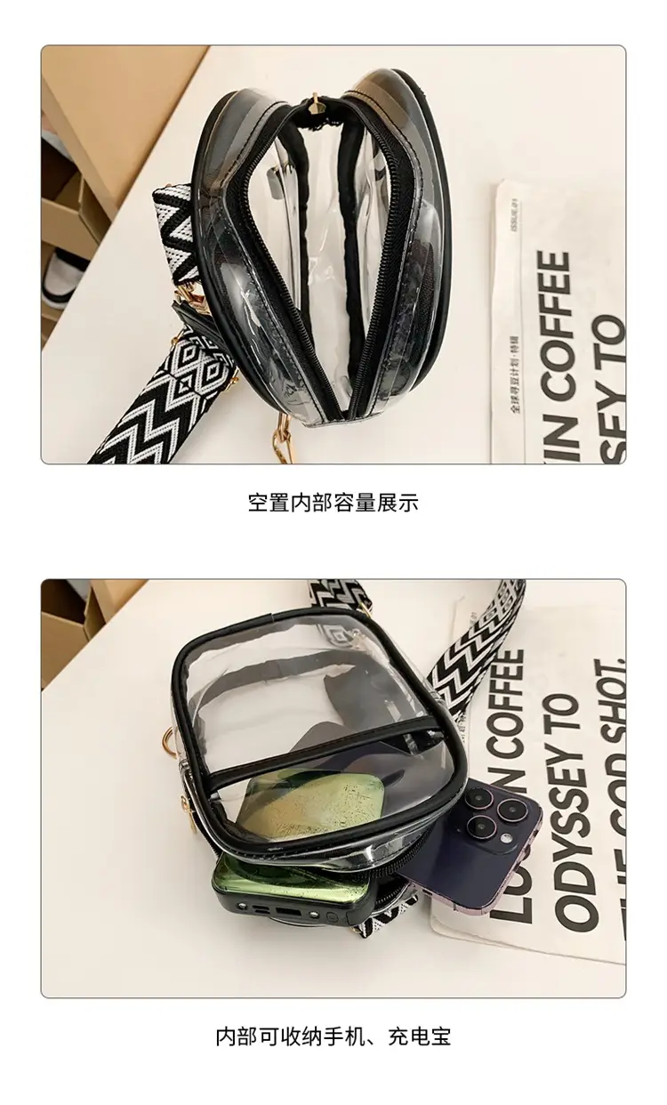 Transparent PVC Shoulder Messenger Bag for Men Women — feature 31