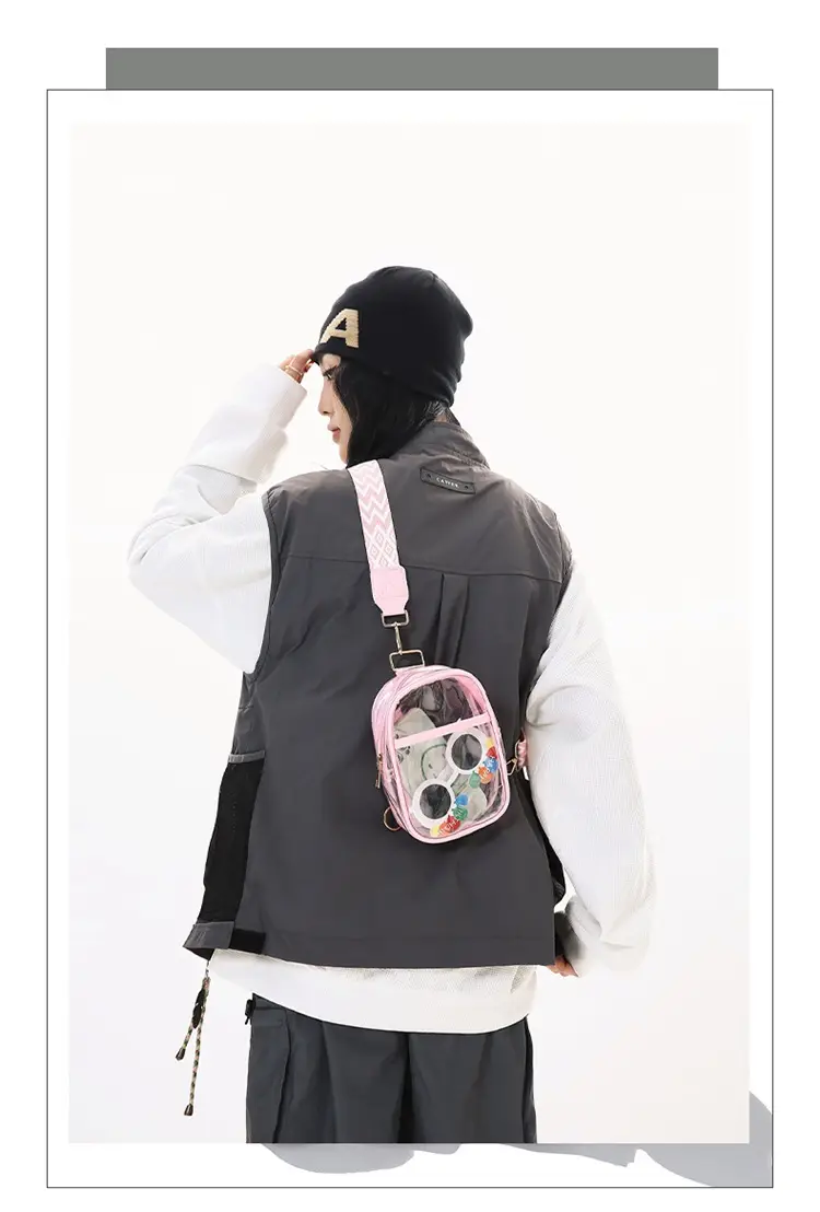 Transparent PVC Shoulder Messenger Bag for Men Women — feature 7