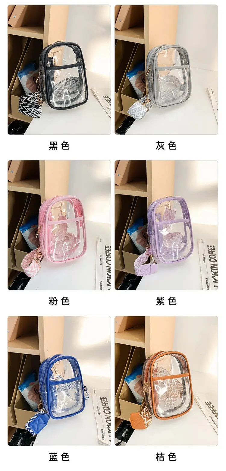 Transparent PVC Shoulder Messenger Bag for Men Women — feature 9