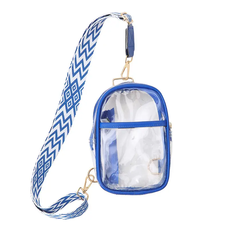 Transparent PVC Shoulder Messenger Bag for Men Women