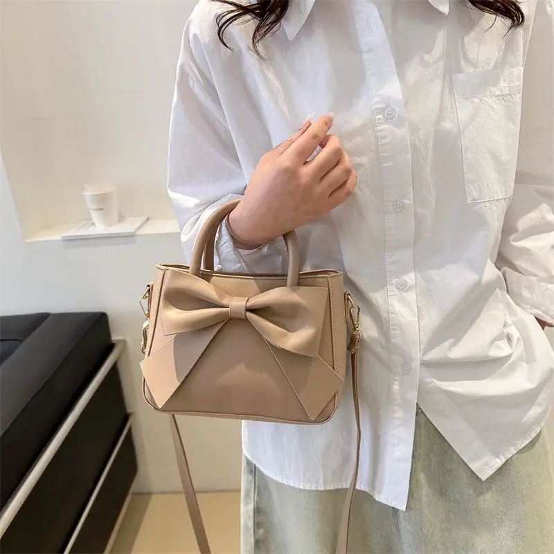 Pink Bow Shoulder Messenger Bag for Women - Image 8