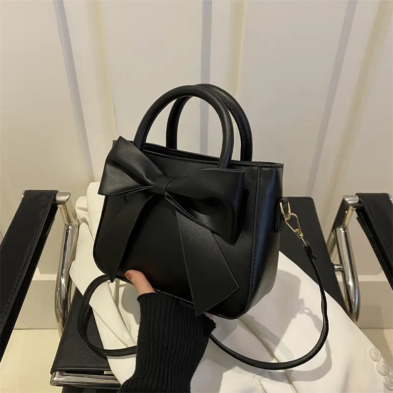 Pink Bow Shoulder Messenger Bag for Women - Image 3