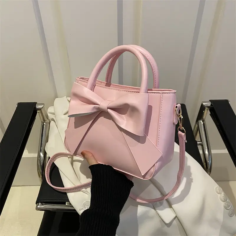 Pink Bow Shoulder Messenger Bag for Women - Image 4