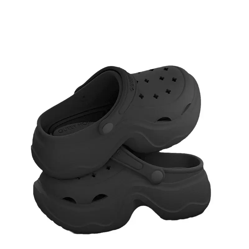 Croc Shoes Women's Summer Home Bathroom Non-Slip Thick-Soled Beach Sandals Women's Summer Slippers