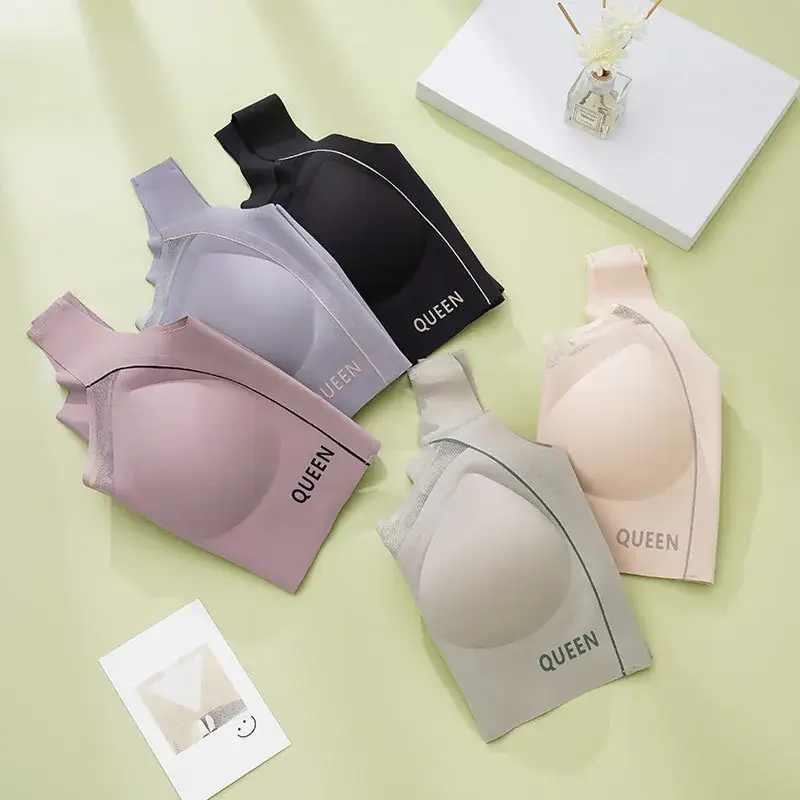 Queen Shockproof Push Up Wireless Sports Bra for Women - Image 11